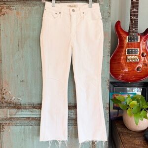 Madewell Cali Demi-Boot Jeans in Pure White: Raw-Hem Edition Petite